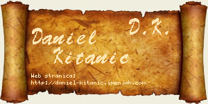 Daniel Kitanić vizit kartica